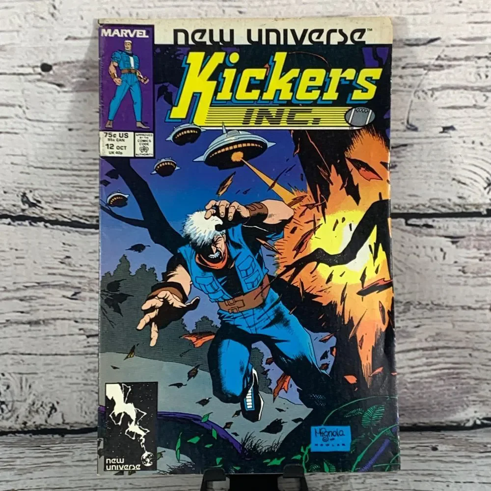 Marvel Kickers Inc #12 Comic Book [1987] New Universe‎ Magnola Art UFO Cover